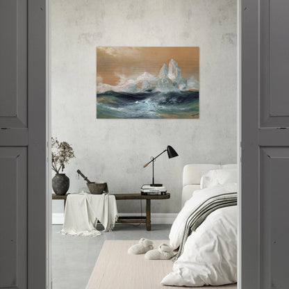 Icebergs - Thomas Moran Brushed Aluminum Print - 70x100 cm / 28x40 inches | Thomas Moran Aluminum Print | Thomas Moran Prints