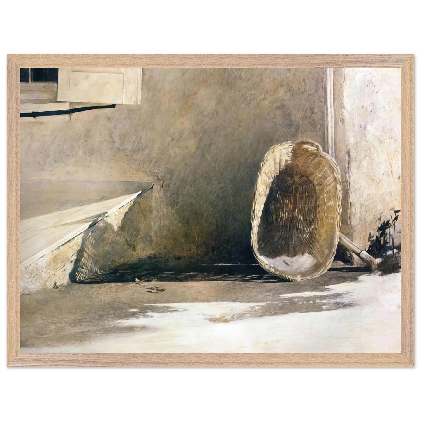 Andrew Wyeth - MONDAY MORNING Wall Art - 30x40 cm / 12x16 inches - Premium Wooden Framed Poster With Fine Art Paper - Black frame
