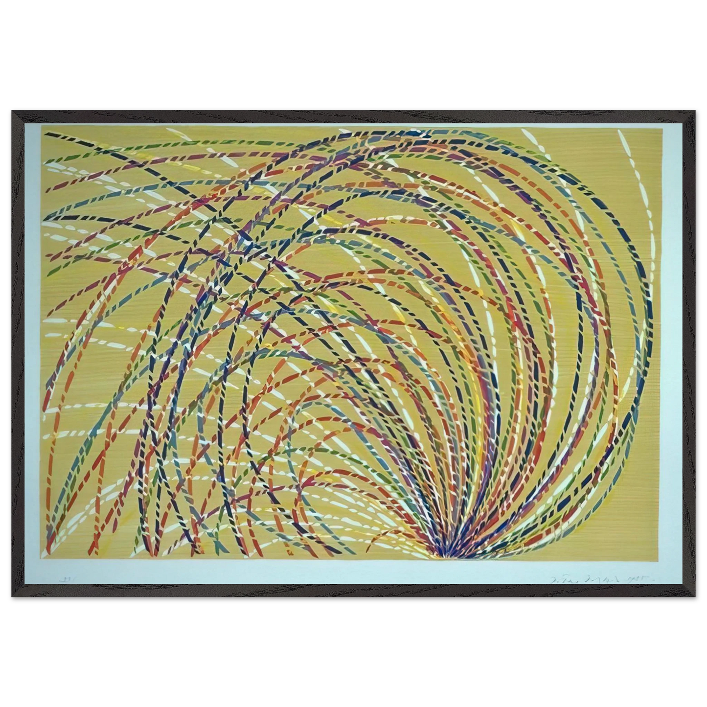 Aurora - 1985 - Piero Dorazio Framed Art Print – Black Wooden Frame - Default Title - -Framed Art Print