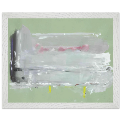 Helen Frankenthaler - Untitled - 1984 Wall art - 28x43  cm / XL (11x17 inches) - Premium Wooden Framed Poster With Fine Art Paper-canvas - Wood frame