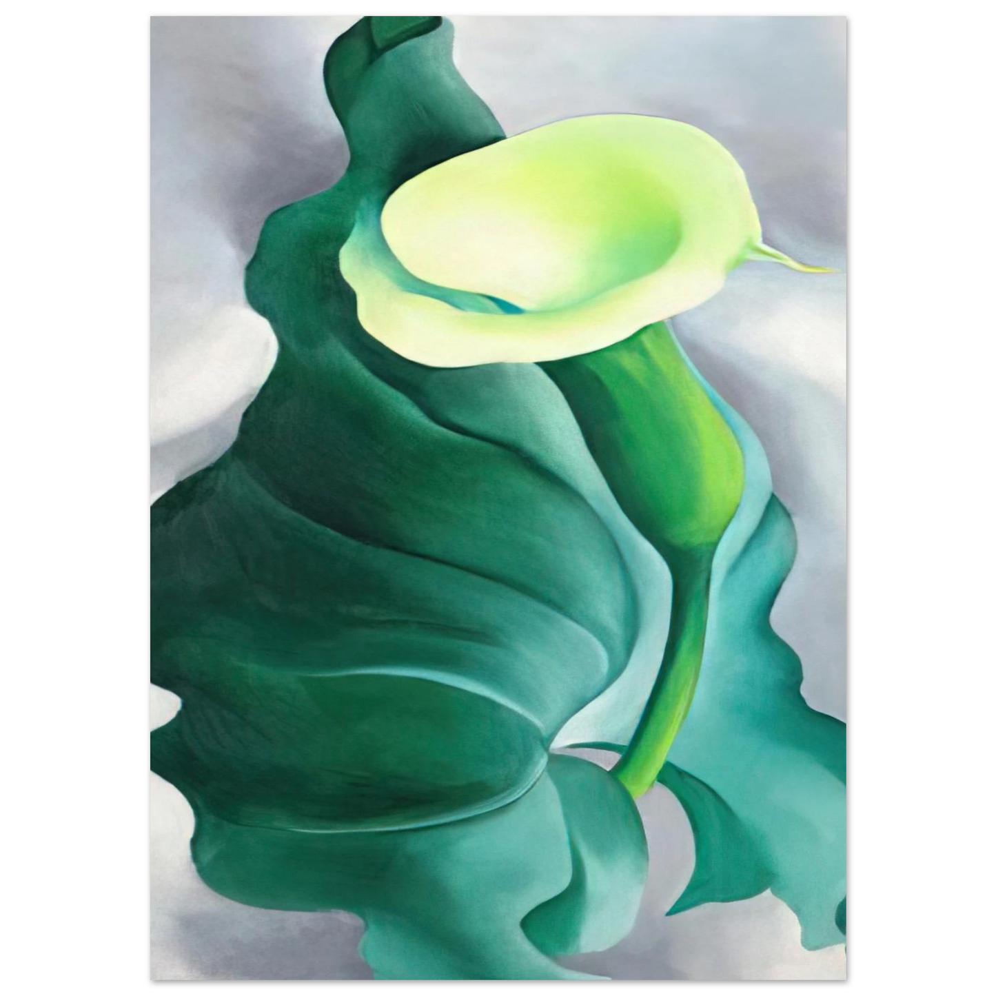 Georgia O'Keeffe - Calla Lily  Lily-Yellow No. 2  Fine Art Poster - 75x100 cm / 30x40 inches