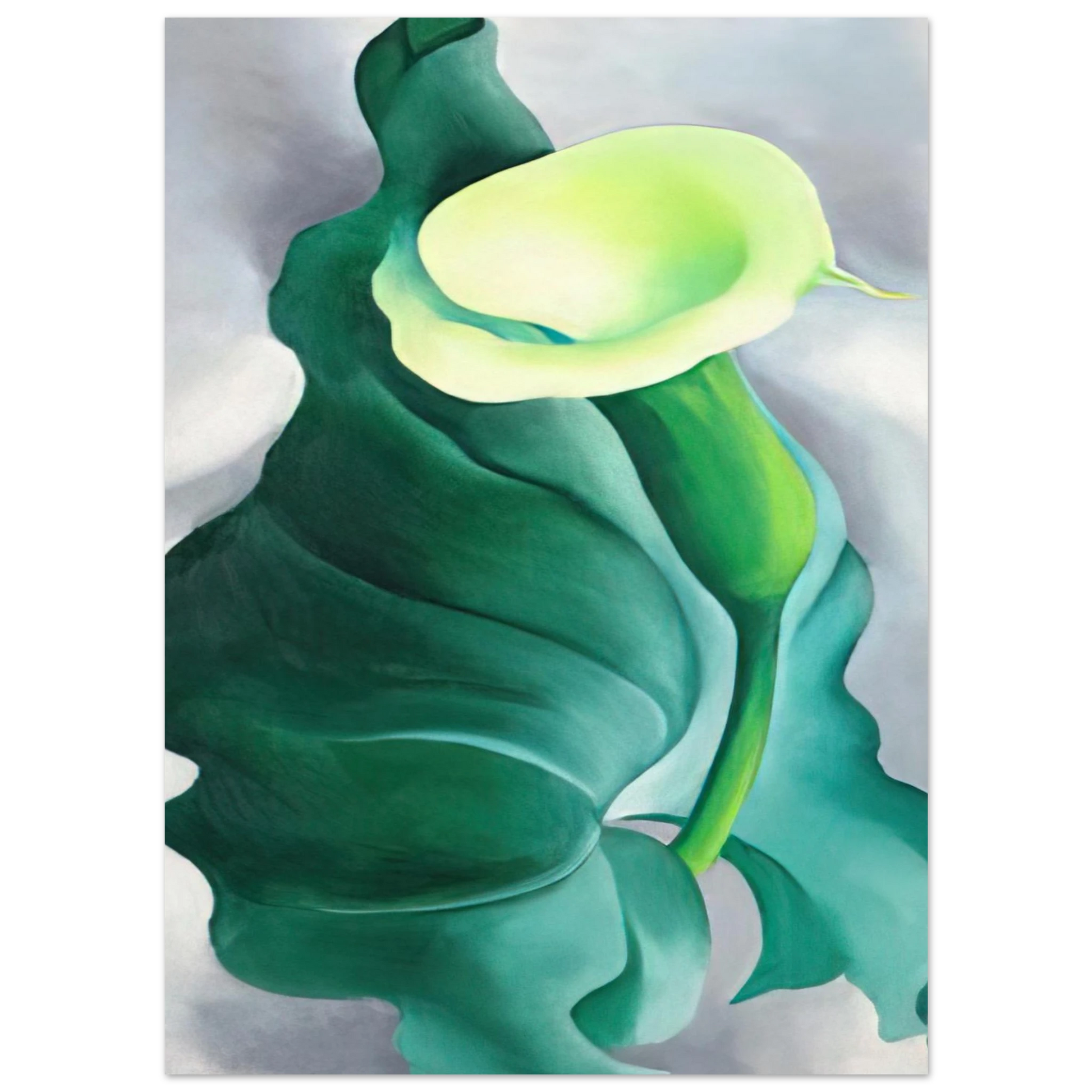 Georgia O'Keeffe - Calla Lily  Lily-Yellow No. 2  Fine Art Poster - 75x100 cm / 30x40 inches