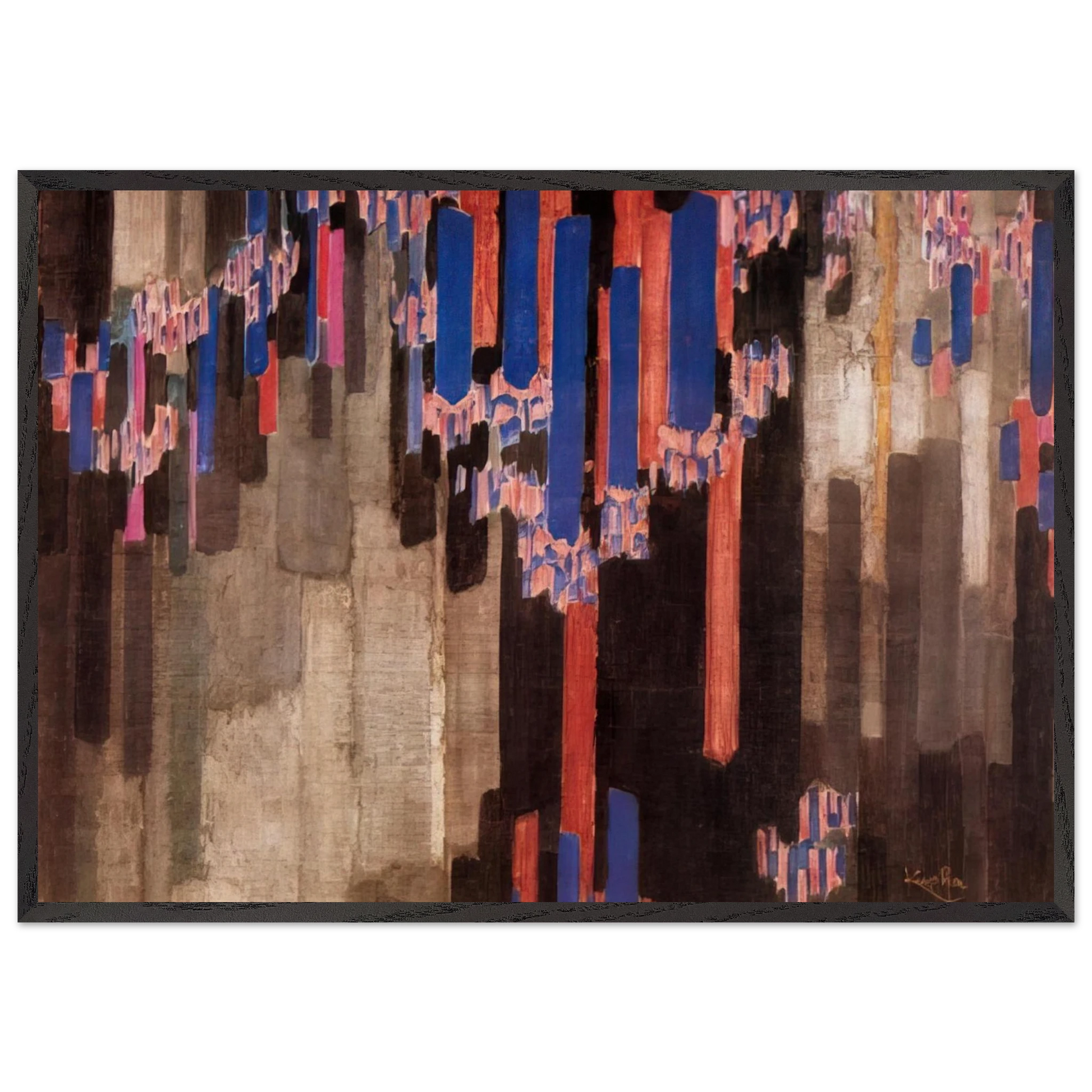 Ordination of verticals - Frantisek Kupka Framed Art Print – Black Wooden Frame - Default Title - -Framed Art Print