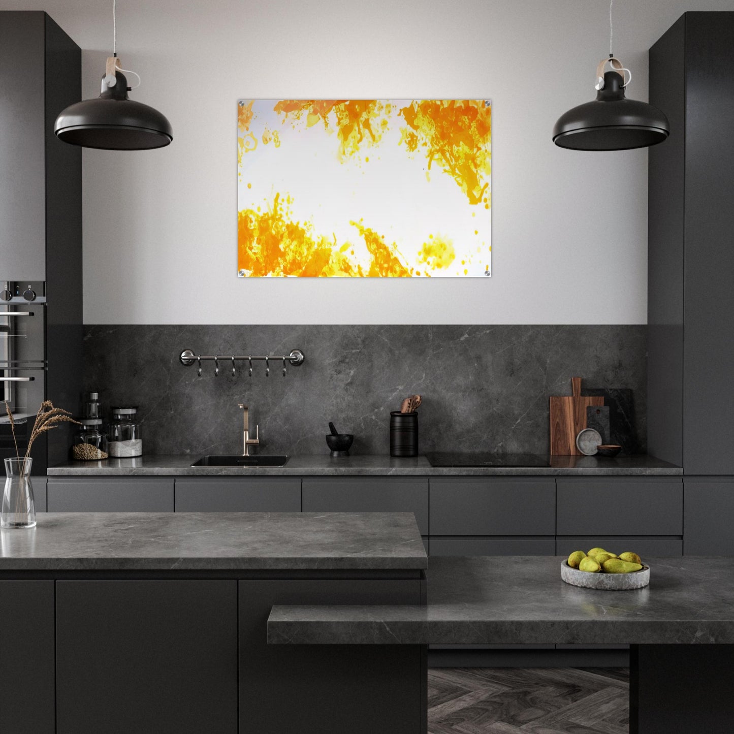 Spleen  Yellow  - Sam Francis Acrylic Print - 70x100 cm / 28x40″ inches | Sam Francis Wall Art | Sam Francis Prints