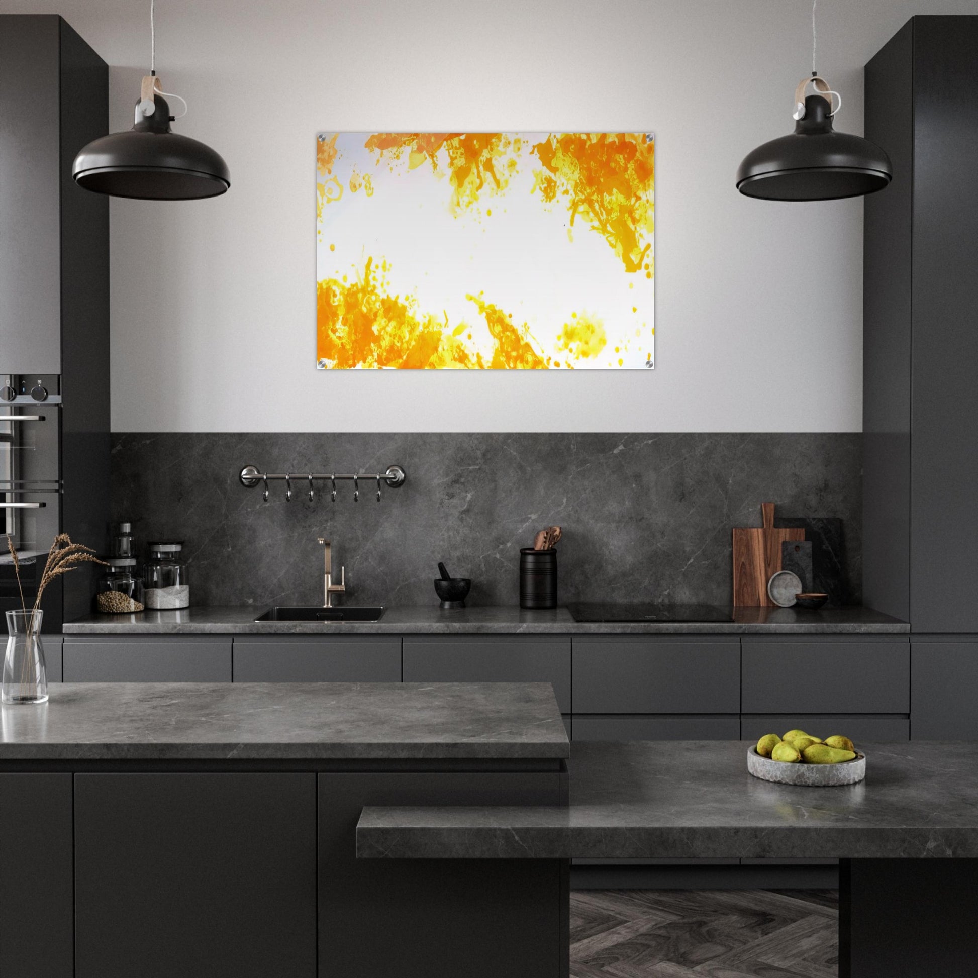 Spleen  Yellow  - Sam Francis Acrylic Print - 70x100 cm / 28x40″ inches | Sam Francis Wall Art | Sam Francis Prints