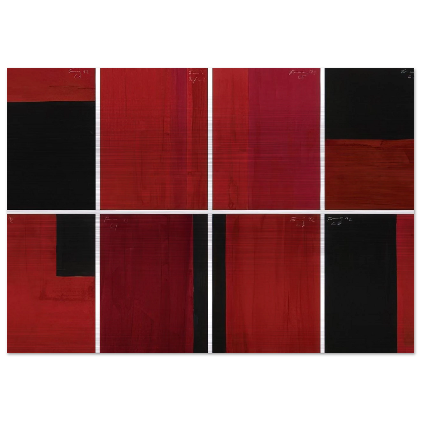 Untitled in 8 Parts - 1992 - Gunther Forg Brushed Aluminum Print - 70x100 cm / 28x40 inches | Gunther Forg Aluminum Print | Gunther Forg Prints