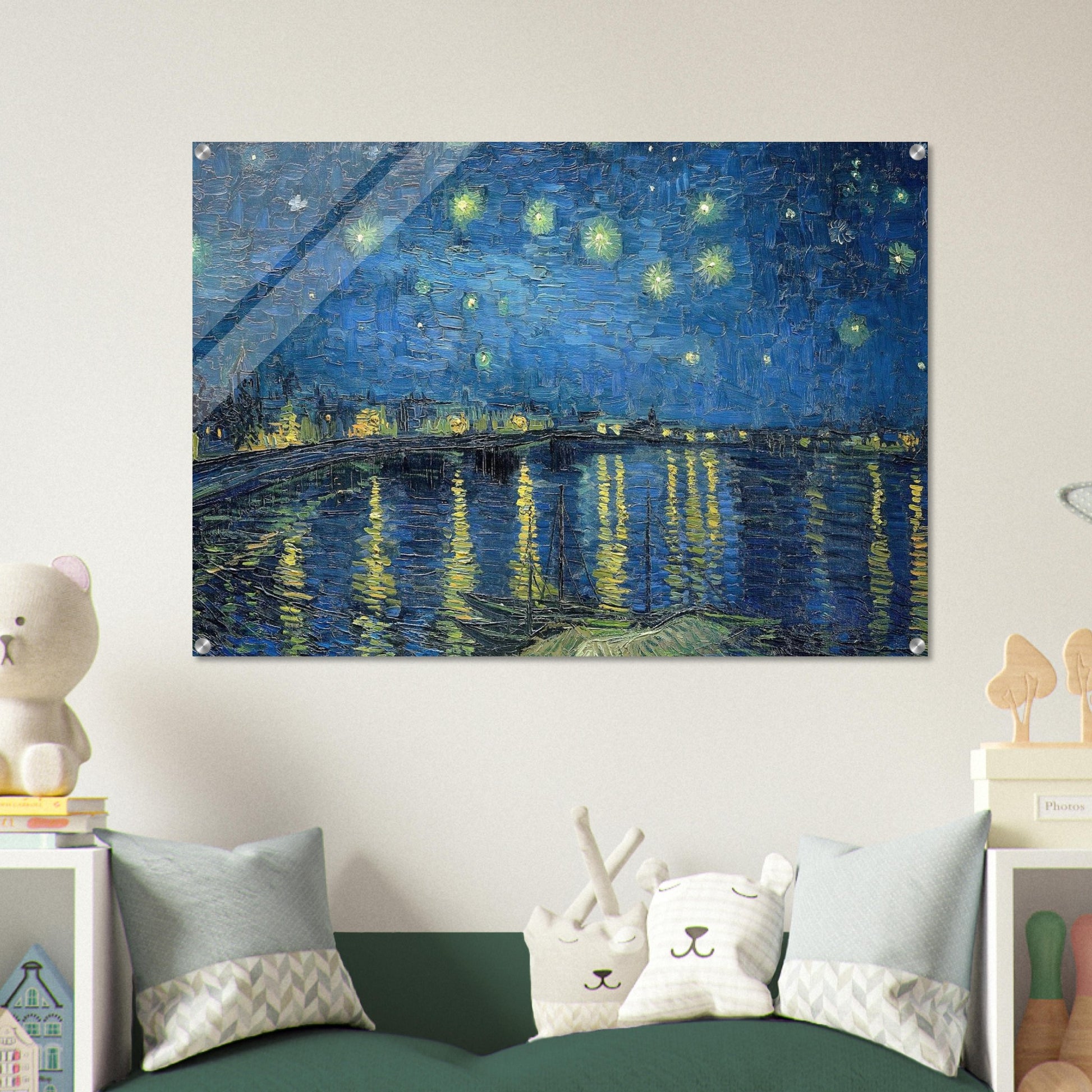 Starry Night Over the Rhone - Vincent van Gogh Acrylic Print - 70x100 cm / 28x40″ inches