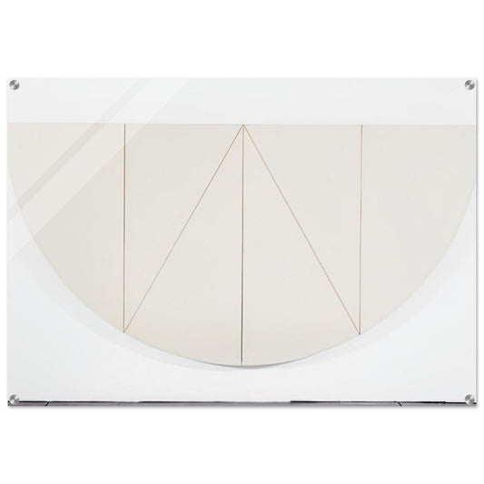 1 2 MANILLA CURVED AREA 1967 - Robert Mangold Acrylic Print - 70x100 cm / 28x40″ inches