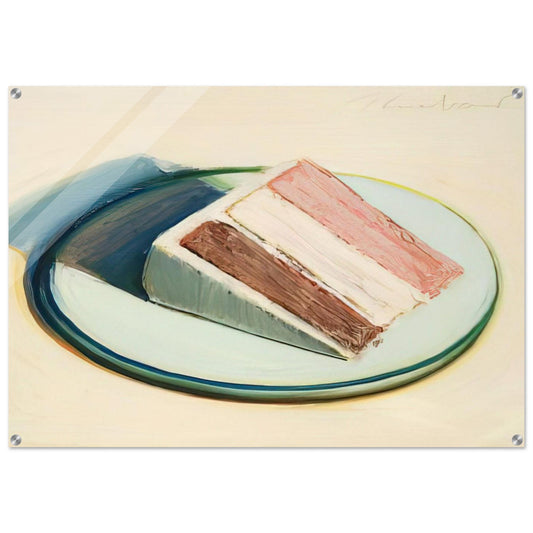 Cake Slice - 1979 - Wayne Thiebaud Acrylic Print - 70x100 cm / 28x40″ inches