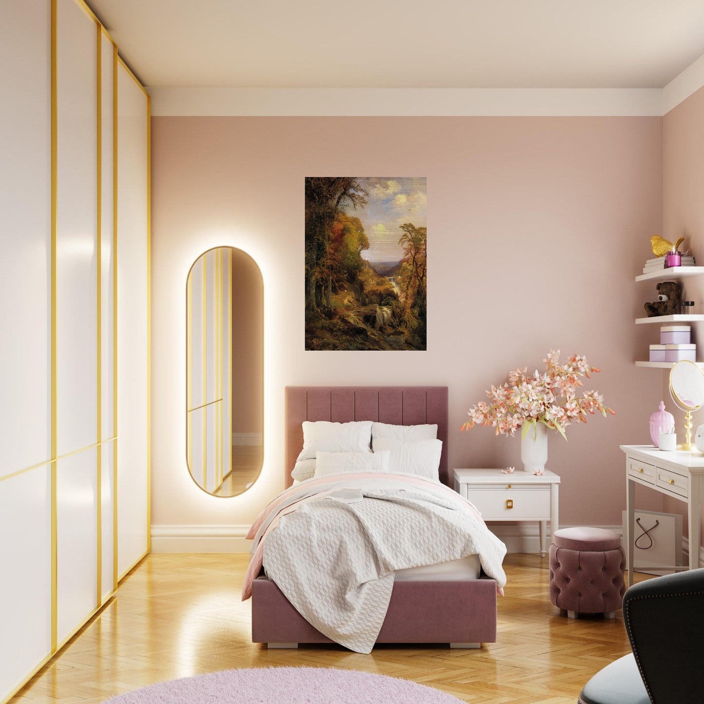 On the Wissahickon near Chestnut Hill - Thomas Moran Brushed Aluminum Print - 70x100 cm / 28x40 inches | Thomas Moran Aluminum Print | Thomas Moran Prints