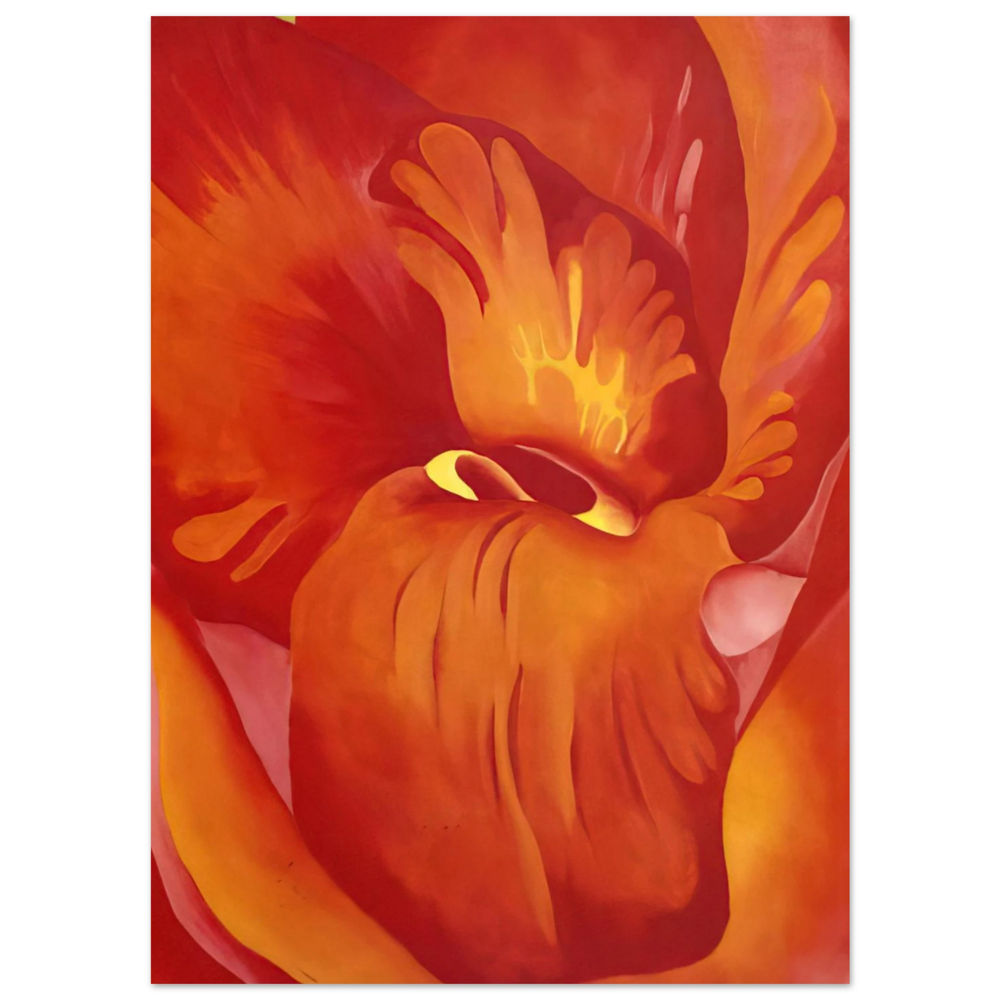Georgia O'Keeffe - Canna Red and Orange Fine Art Poster - 75x100 cm / 30x40 inches
