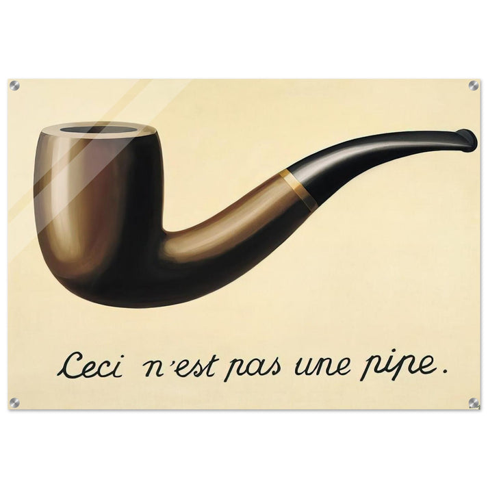THE TREACHERY OF IMAGES THIS IS NOT A PIPE 1948 - Rene Magritte Acrylic Print - 70x100 cm / 28x40″ inches | Rene Magritte Wall Art | Rene Magritte Prints