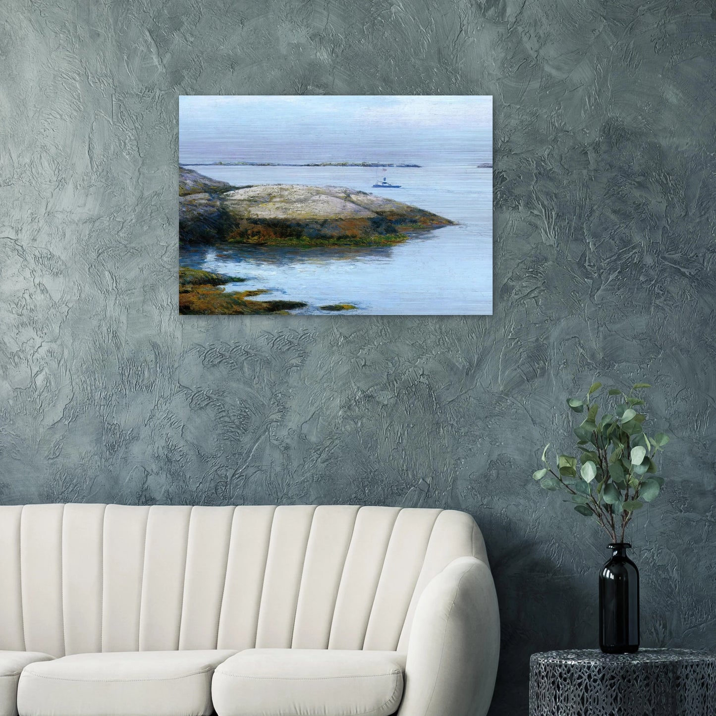 Isles of Shoals, Appledore - Childe Hassam Brushed Aluminum Print - 70x100 cm / 28x40 inches | Childe Hassam Aluminum Print | Childe Hassam Prints