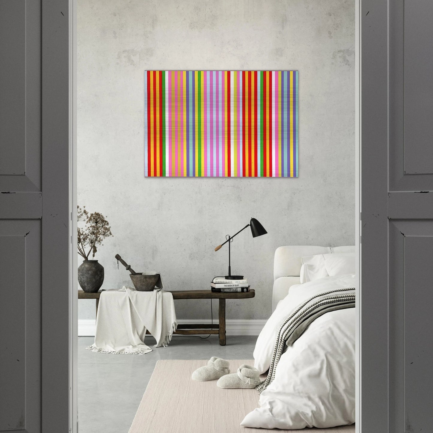 Powwow - 1969 - Gene Davis Brushed Aluminum Print - 70x100 cm / 28x40 inches | Gene Davis Aluminum Print | Gene Davis Prints