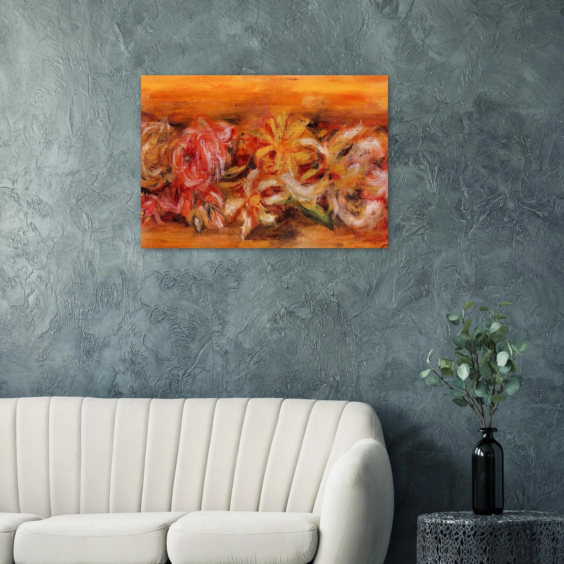 Garland of Flowers - Pierre-Auguste Renoir Brushed Aluminum Print - 70x100 cm / 28x40 inches | Pierre-Auguste Renoir Aluminum Print | Pierre-Auguste Renoir Prints