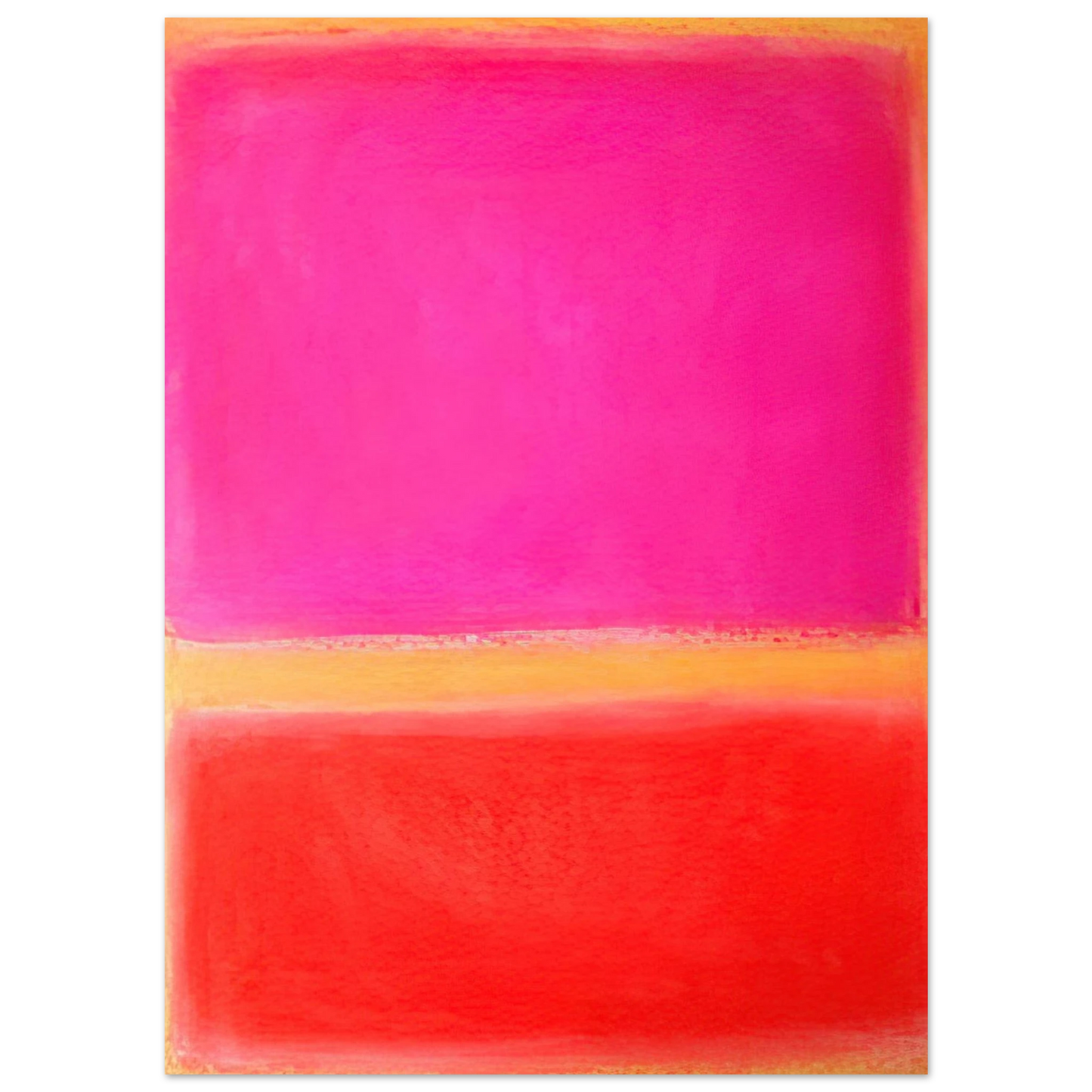 Helen Frankenthaler - Untitled - Color Field Painting Wall art - 40x60 cm / 16x24 inches - Premium Wooden Framed Poster With Fine Art Paper - White frame