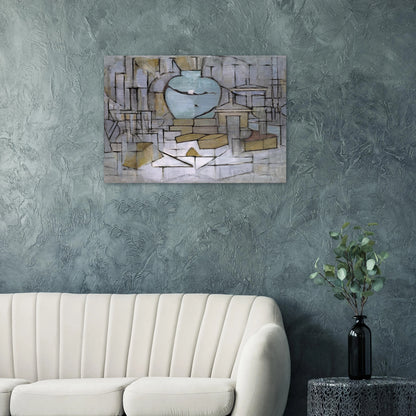 Still Life with Gingerpot 2 - Piet Mondrian Brushed Aluminum Print - 70x100 cm / 28x40 inches | Piet Mondrian Aluminum Print | Piet Mondrian Prints