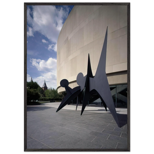 TWO DISCS 1965 - Alexander Calder Framed Art Print – Black Wooden Frame - Default Title - -Framed Art Print