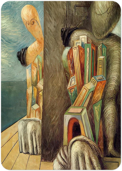 ARCHAEOLOGISTS 1926 By Giorgio de Chirico Pack of 10 Post Cards | Giorgio de Chirico Post Cards | A6 (10.5 x 14.8 cm) - 4.1 x 5.8 inches