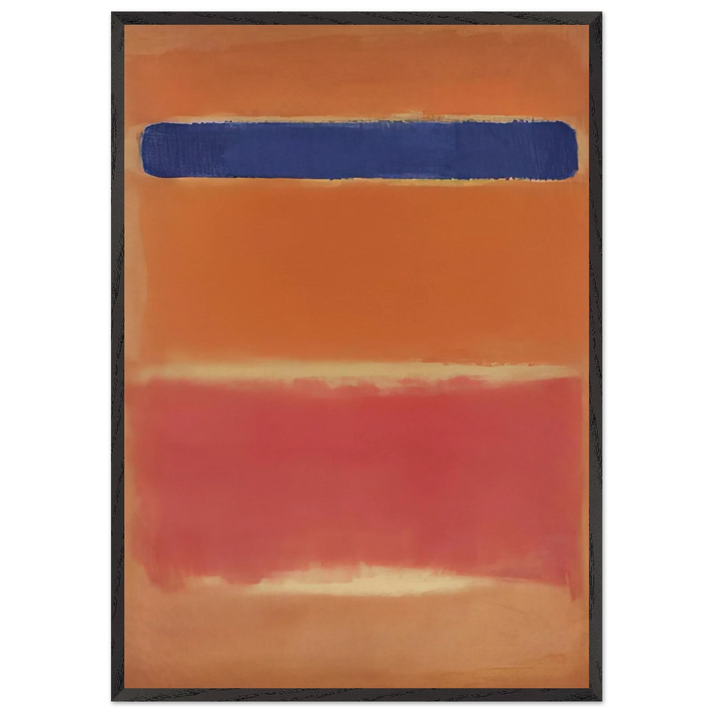 Blue Over Red - 1953 - Mark Rothko 70x100 cm / 28x40 inches Framed Art Print – Black Wooden Frame