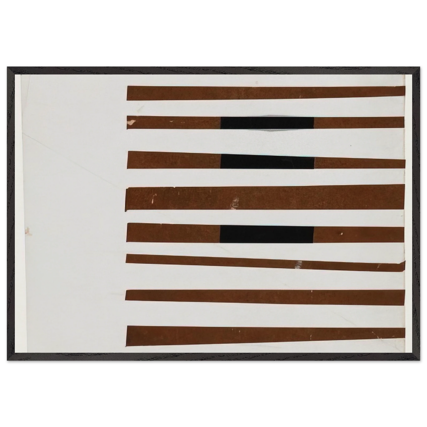 Black Brown White - Ellsworth Kelly Framed Art Print – Black Wooden Frame - Default Title - -Framed Art Print