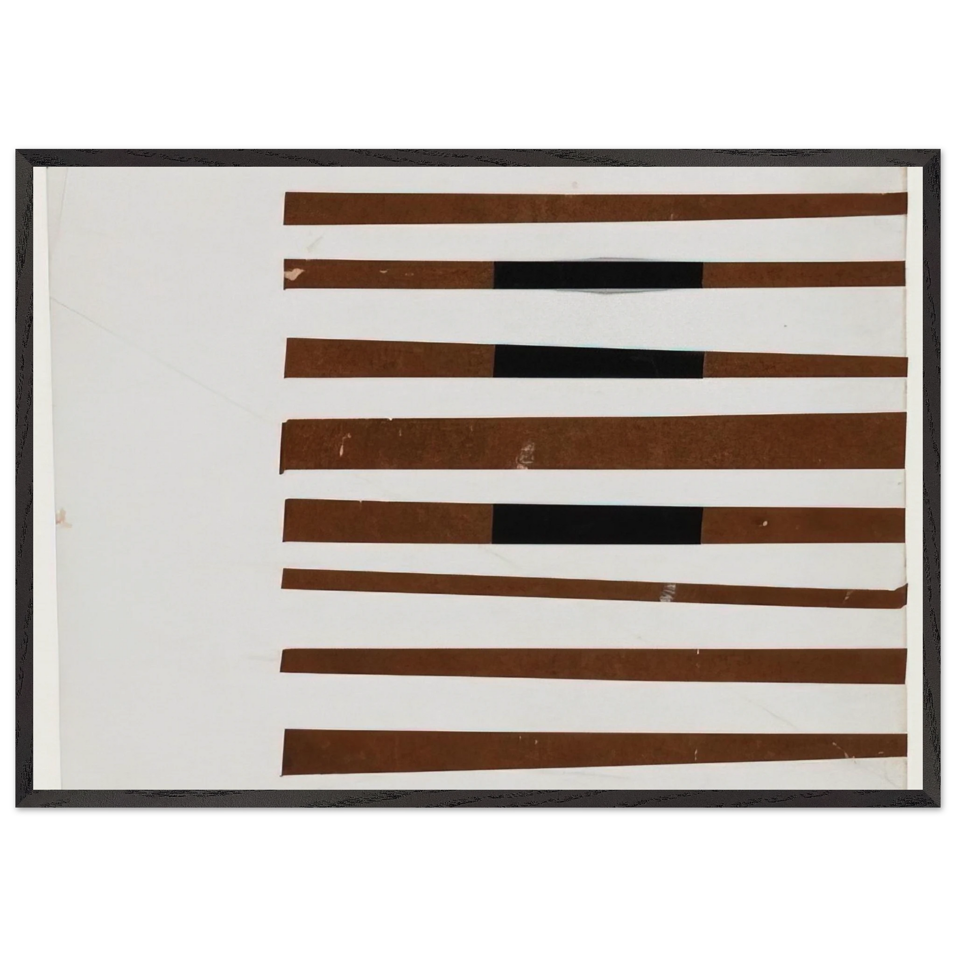 Black Brown White - Ellsworth Kelly Framed Art Print – Black Wooden Frame - Default Title - -Framed Art Print