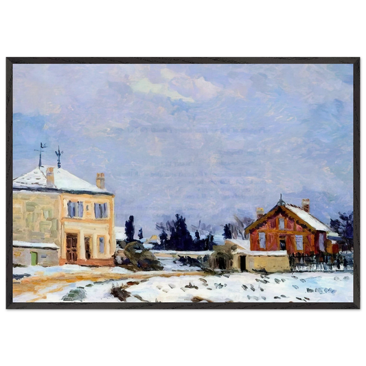 Neige - 1876 - Armand Guillaumin Framed Art Print – Black Wooden Frame - Default Title - -Framed Art Print