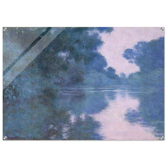 Morning on the Seine near Giverny 02 - claude monet Acrylic Print - 70x100 cm / 28x40″ inches