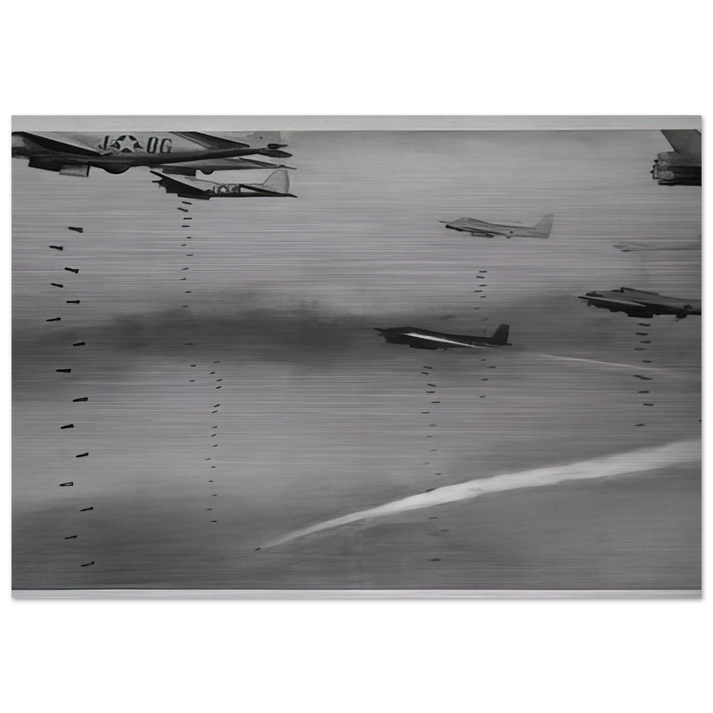 BOMBERS 1963 - Gerhard Richter Brushed Aluminum Print - 70x100 cm / 28x40 inches | Gerhard Richter Aluminum Print | Gerhard Richter Prints