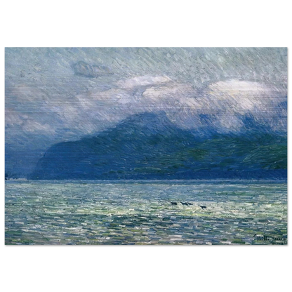 The Silver Veil and the Golden Gate - Childe Hassam Brushed Aluminum Print - 70x100 cm / 28x40 inches | Childe Hassam Aluminum Print | Childe Hassam Prints