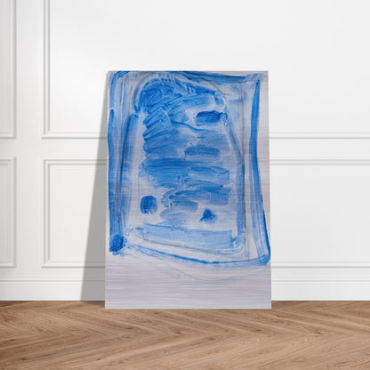 Sketchy Cobaltic Blue Flag - 2009 - Raoul De Keyser Brushed Aluminum Print - 70x100 cm / 28x40 inches | Raoul De Keyser Aluminum Print | Raoul De Keyser Prints