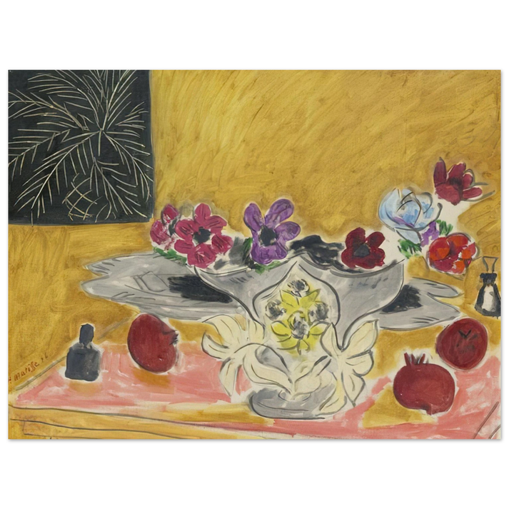Henri Matisse - ANEMONES ET GRENADES 1946  75x100 cm / 30x40inches Fine Art Poster