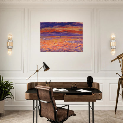 Sunset at sea - Pierre-Auguste Renoir Brushed Aluminum Print - 70x100 cm / 28x40 inches | Pierre-Auguste Renoir Aluminum Print | Pierre-Auguste Renoir Prints