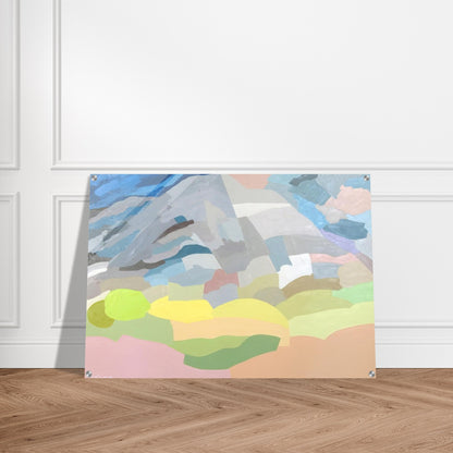Mount Tamalpais - 1985 - Etel Adnan Acrylic Print - 70x100 cm / 28x40″ inches | Etel Adnan Wall Art | Etel Adnan Prints