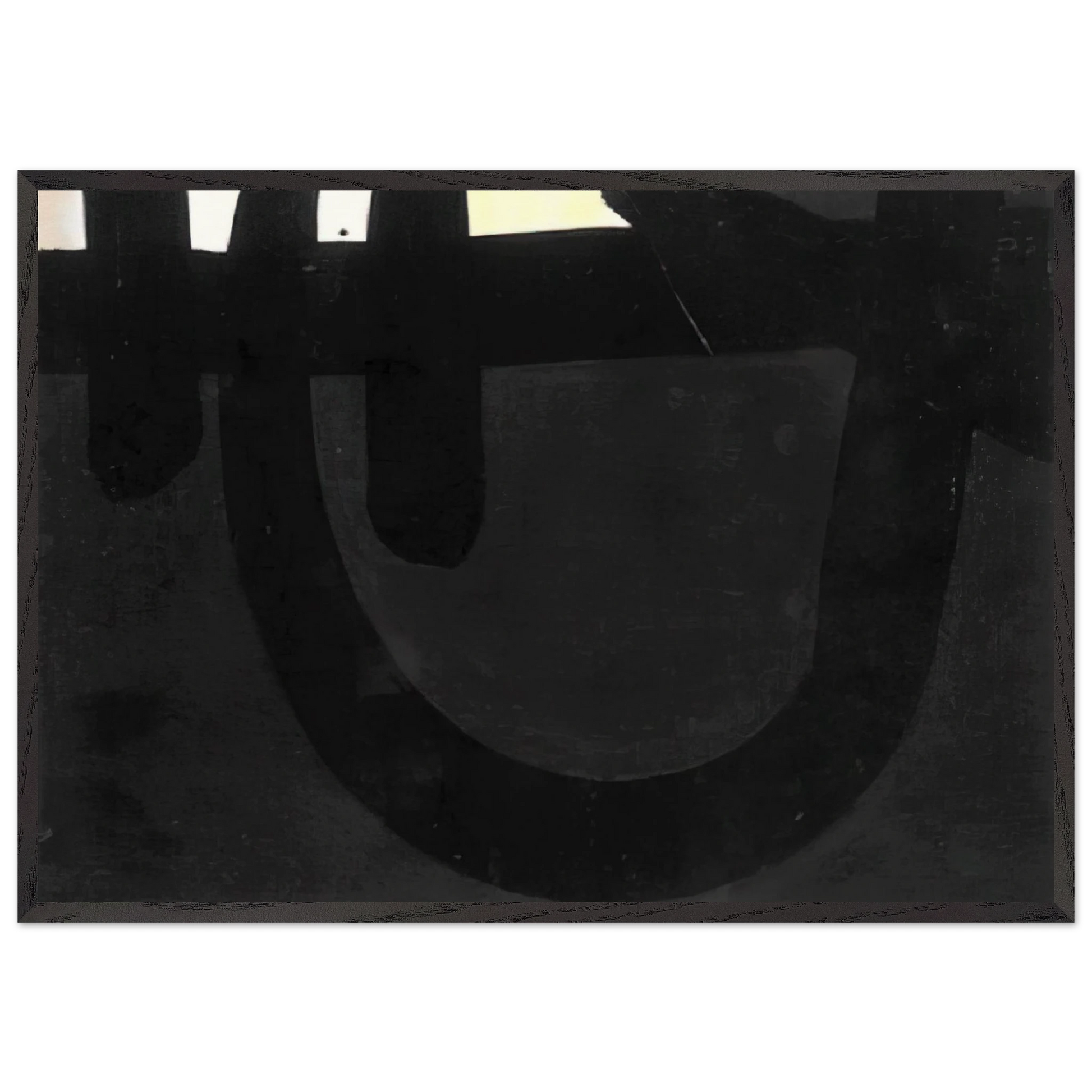 Peinture 8 aout 1974 - 1974 - Pierre Soulages Framed Art Print – Black Wooden Frame - Default Title - -Framed Art Print