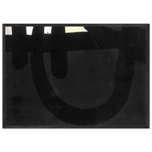 Peinture 8 aout 1974 - 1974 - Pierre Soulages Framed Art Print – Black Wooden Frame - Default Title - -Framed Art Print