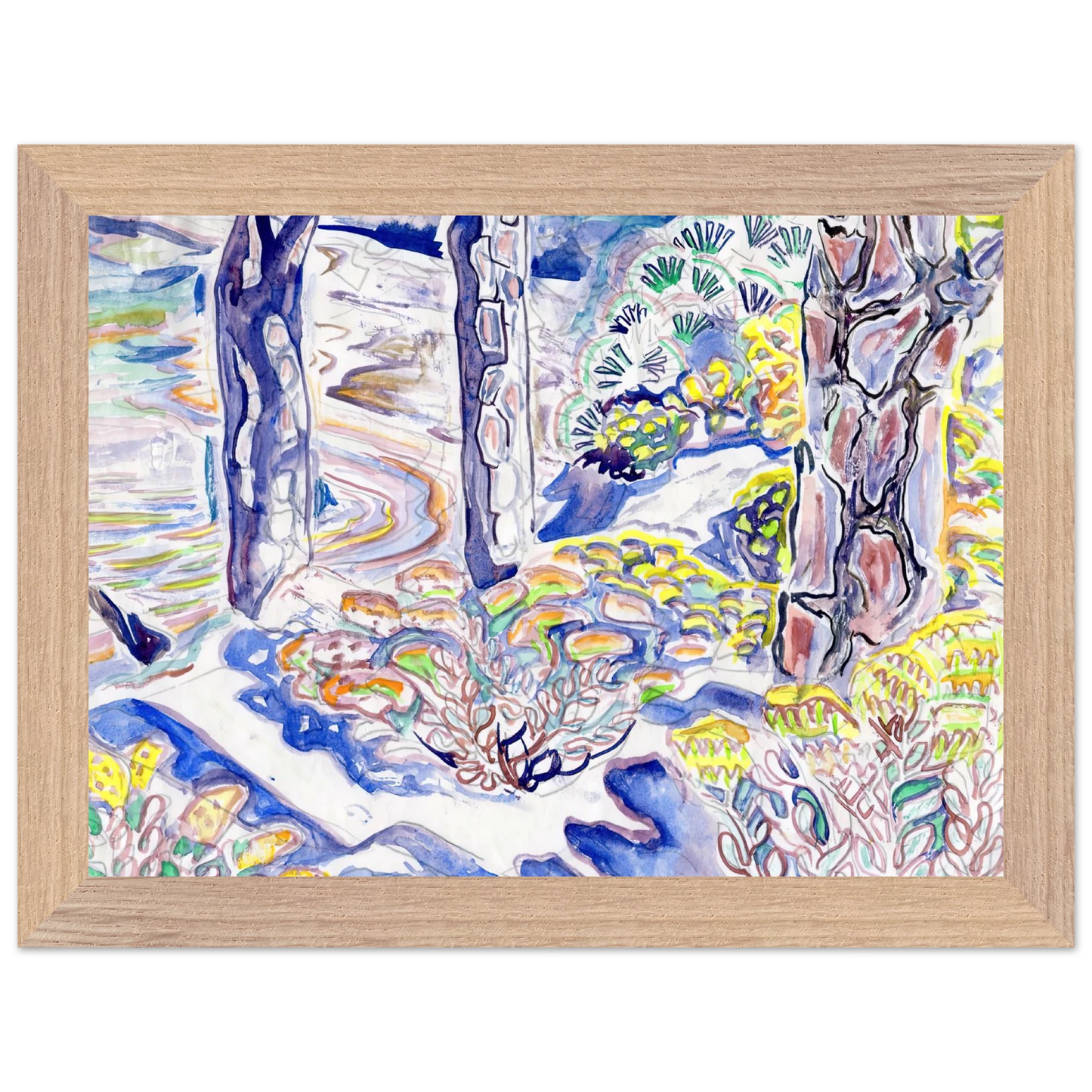 Walter Inglis Anderson - Walter Anderson Wall art - 20x25 cm / 8x10 Inches - Premium Wooden Framed Poster With Fine Art Paper - White frame