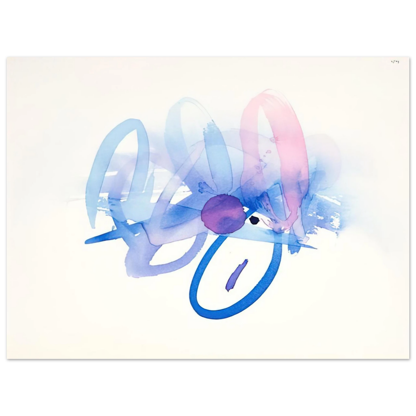 Luis Feito - UNTITLED PURPLE PINK AND BLUE Fine Art Poster - Default Title