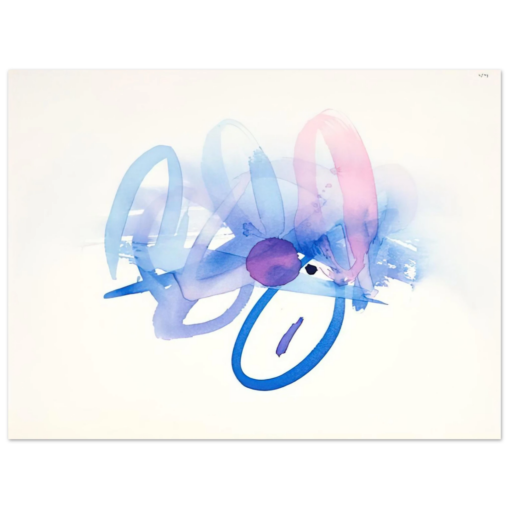 Luis Feito - UNTITLED PURPLE PINK AND BLUE Fine Art Poster - Default Title