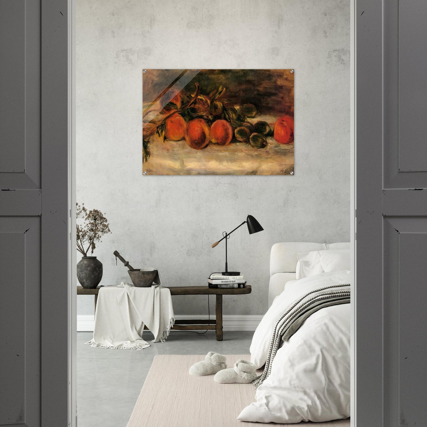 Still Life with Peaches and Chestnuts - Pierre-Auguste Renoir Acrylic Print - 70x100 cm / 28x40″ inches