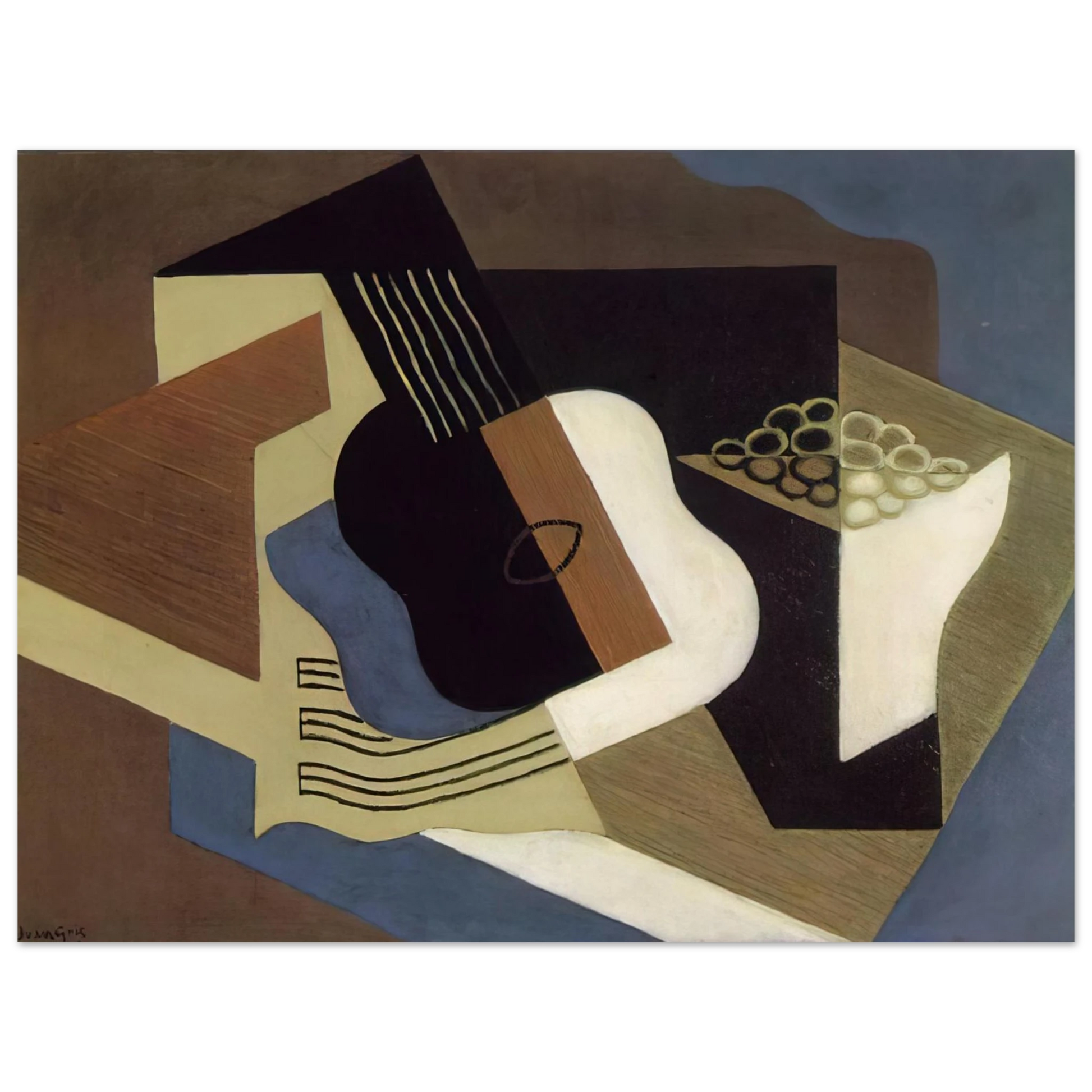 Juan Gris - GUITAR AND FRUIT DISH 1919 Fine Art Poster - Default Title