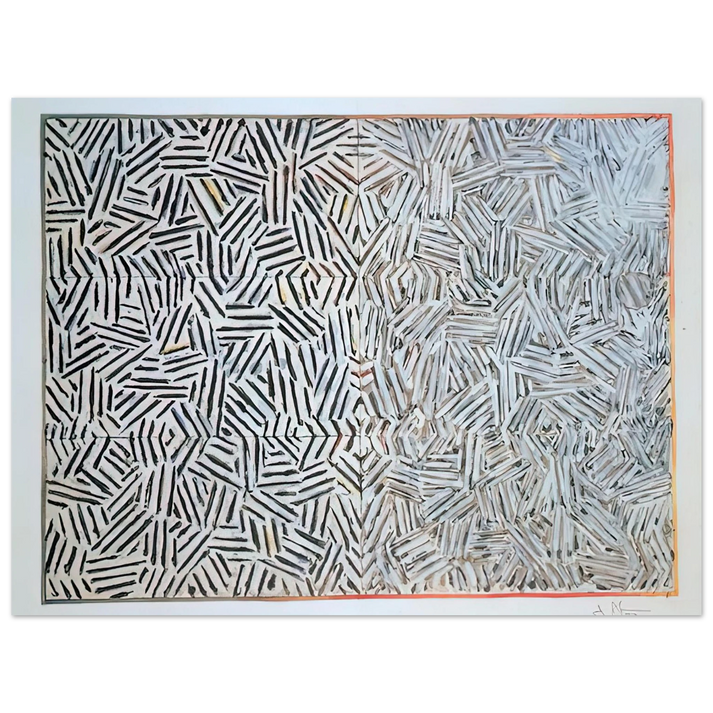 Jasper Johns - CORPSE AND MIRROR 1969  75x100 cm / 30x40inches Fine Art Poster