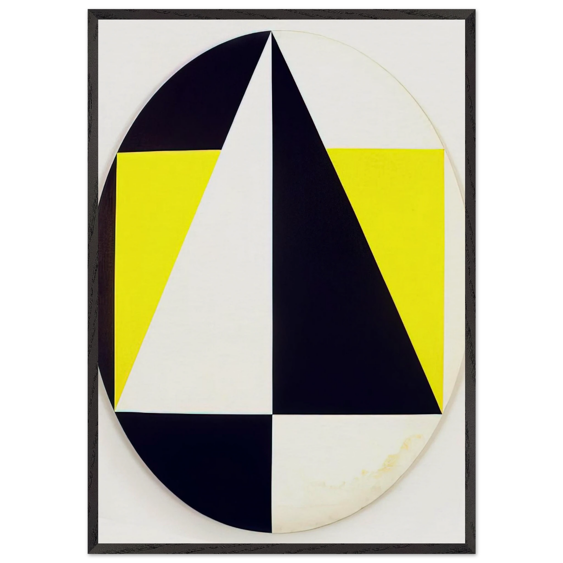 Tondo3Colors - 1958 - Carmen Herrera Framed Art Print – Black Wooden Frame - Default Title - -Framed Art Print