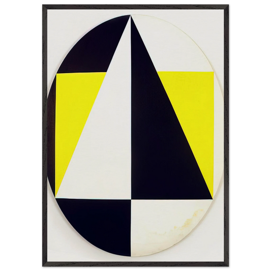 Tondo3Colors - 1958 - Carmen Herrera Framed Art Print – Black Wooden Frame - Default Title - -Framed Art Print