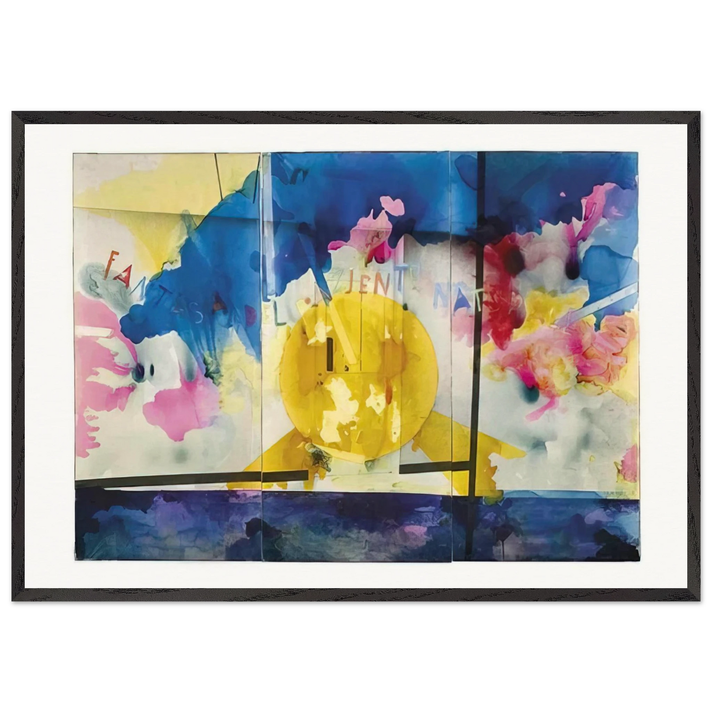 Fantasy of the Natural Patient - 1970 - Mario Schifano Framed Art Print – Black Wooden Frame - Default Title - -Framed Art Print