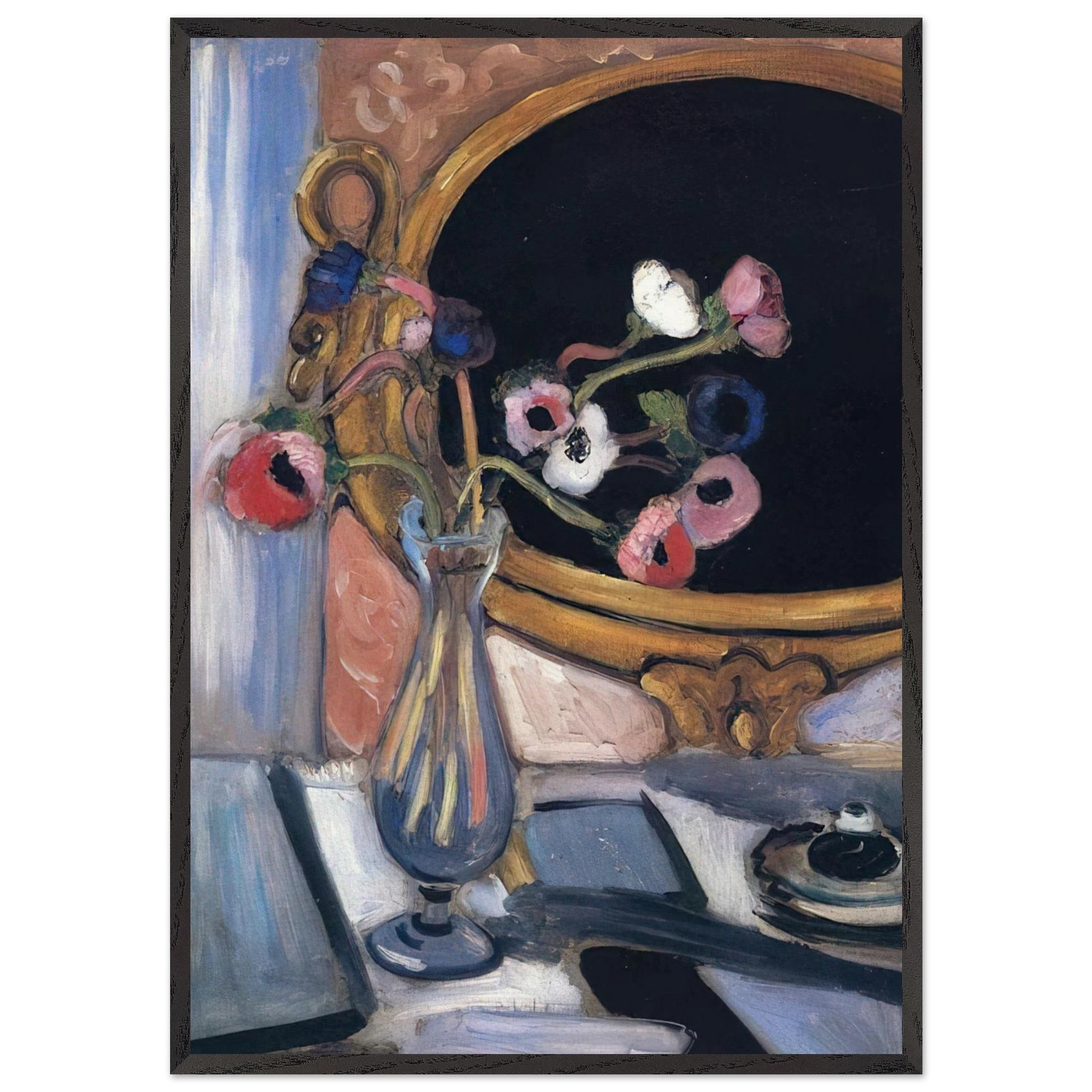 ANEMONE AND MIRROR 1920 - Henri Matisse Framed Art Print – Black Wooden Frame - Default Title - -Framed Art Print