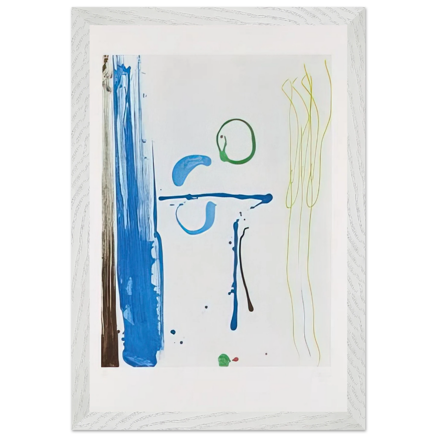 Helen Frankenthaler - Sunshine After Rain - 1987 Wall art - A1 (59.4 x 84.1  cm) - Premium Wooden Framed Poster With Fine Art Paper - White frame