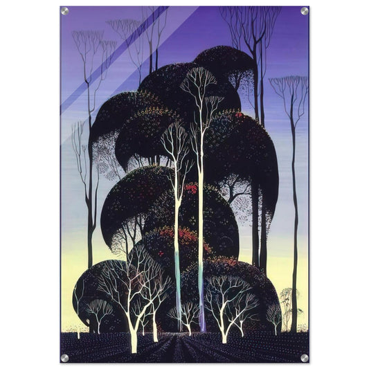 Forest Arabesque - Eyvind Earle Acrylic Print - 70x100 cm / 28x40″ inches