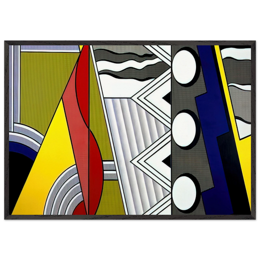 MODERN PAINTING WITH CLEF 1967 - Roy Lichtenstein Framed Art Print – Black Wooden Frame - Default Title - -Framed Art Print