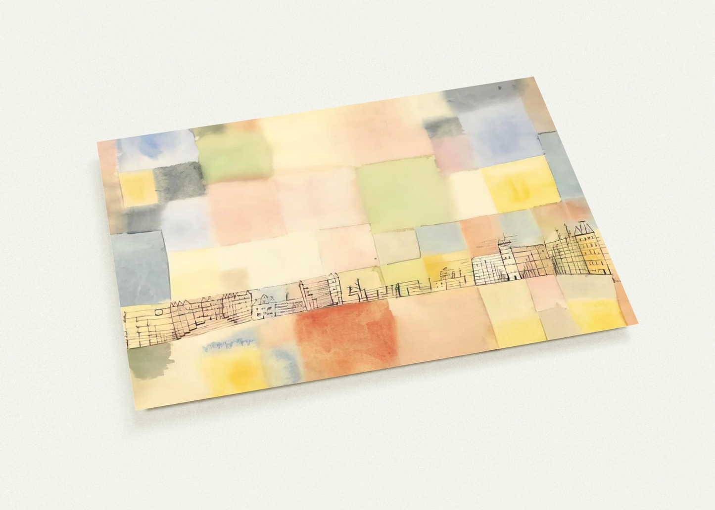 NEUER STADTTEIL IN M 1928 By Paul Klee Pack of 10 Post Cards | Paul Klee Post Cards | A6 (10.5 x 14.8 cm) - 4.1 x 5.8 inches